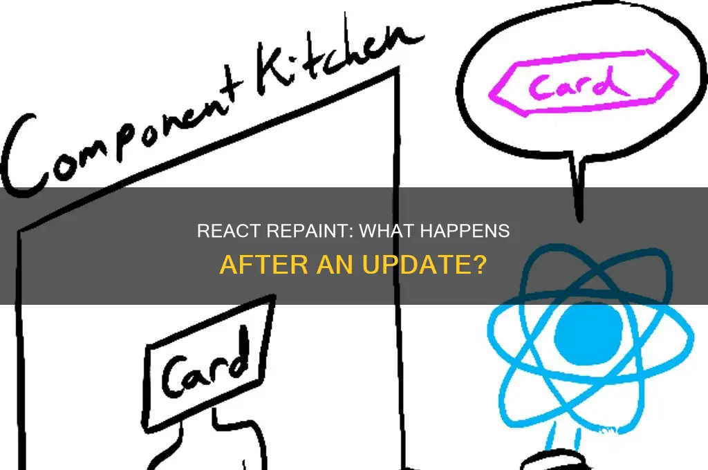 does react re-paint all elements after update