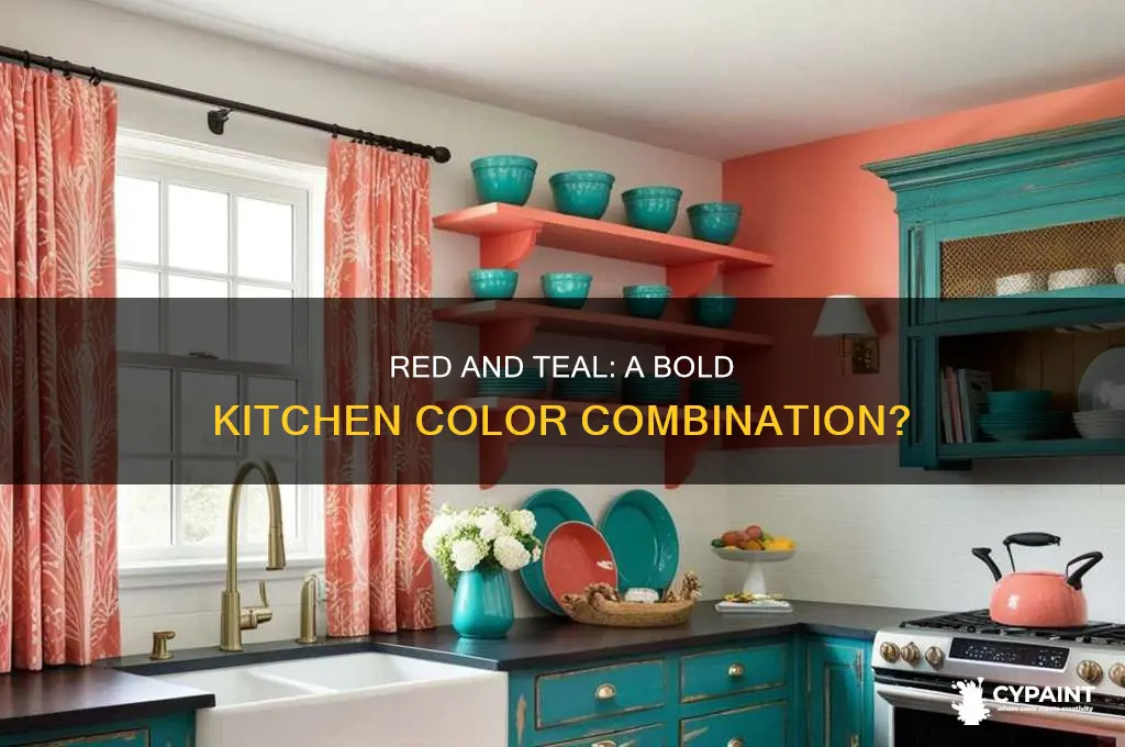 Red And Teal: A Bold Kitchen Color Combination? | CyPaint