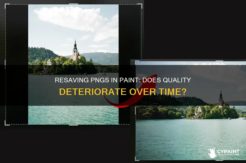 does resaving a png file in paint affect the quality