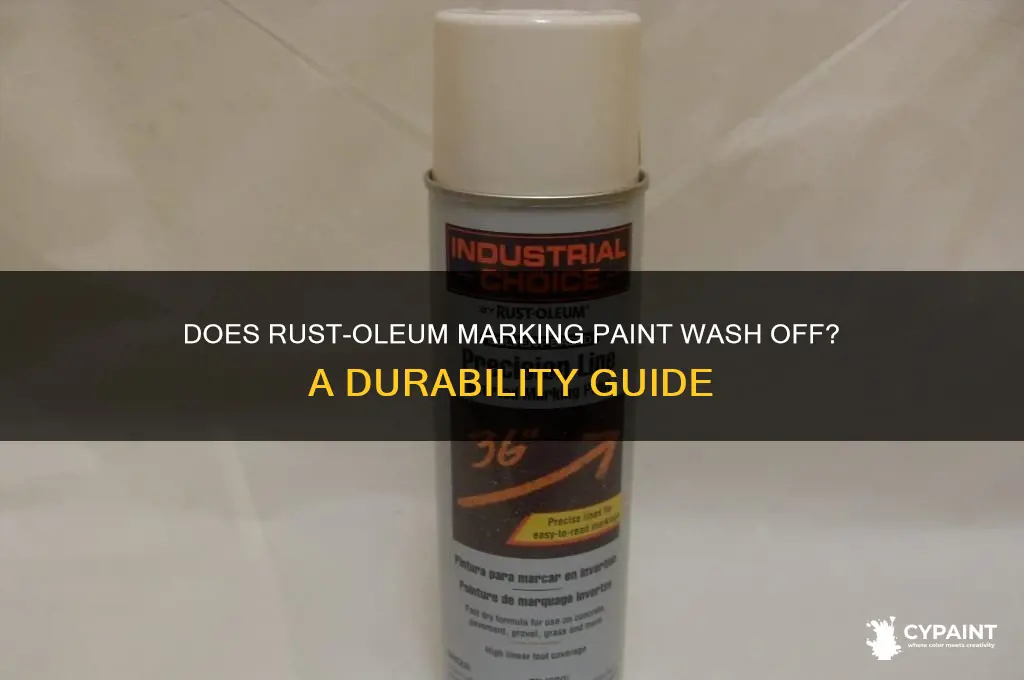does rust oleum marking paint wash off