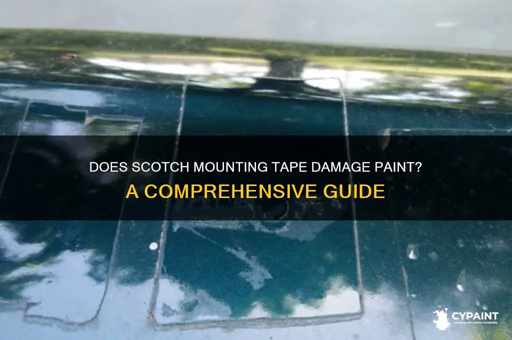 does scotch mounting tape take off paint