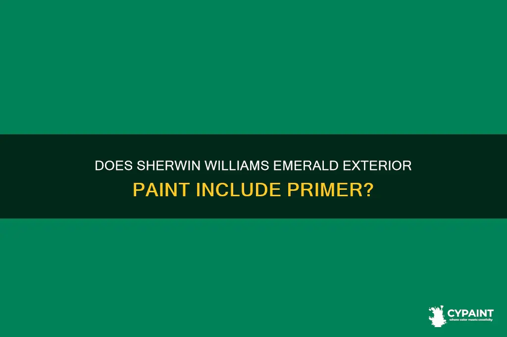does sherwin williams emerald exterior paint have primer in it