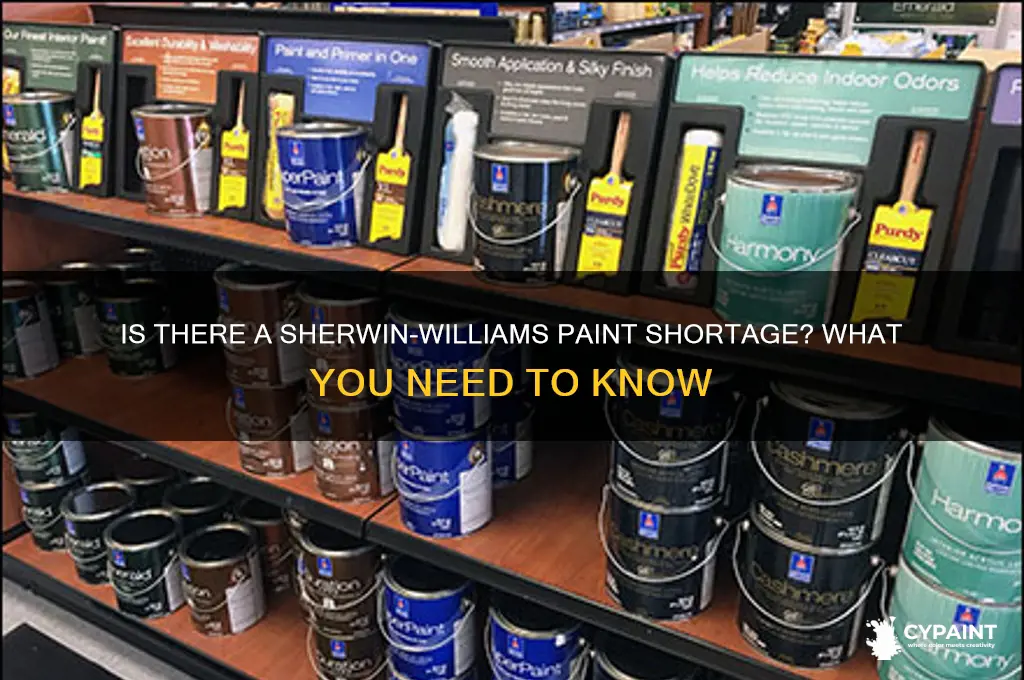 does sherwin williams have a paint shortage