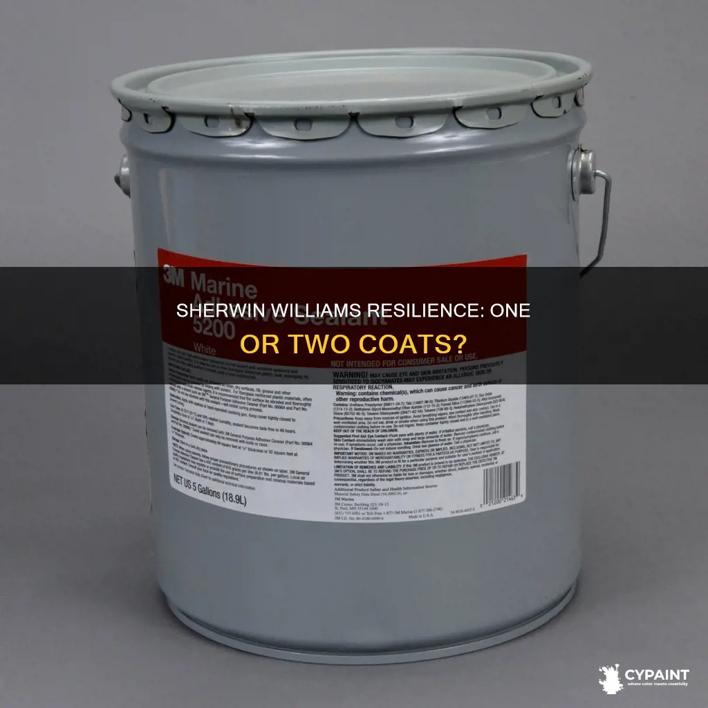 does sherwin williams resilience require two coats of paint
