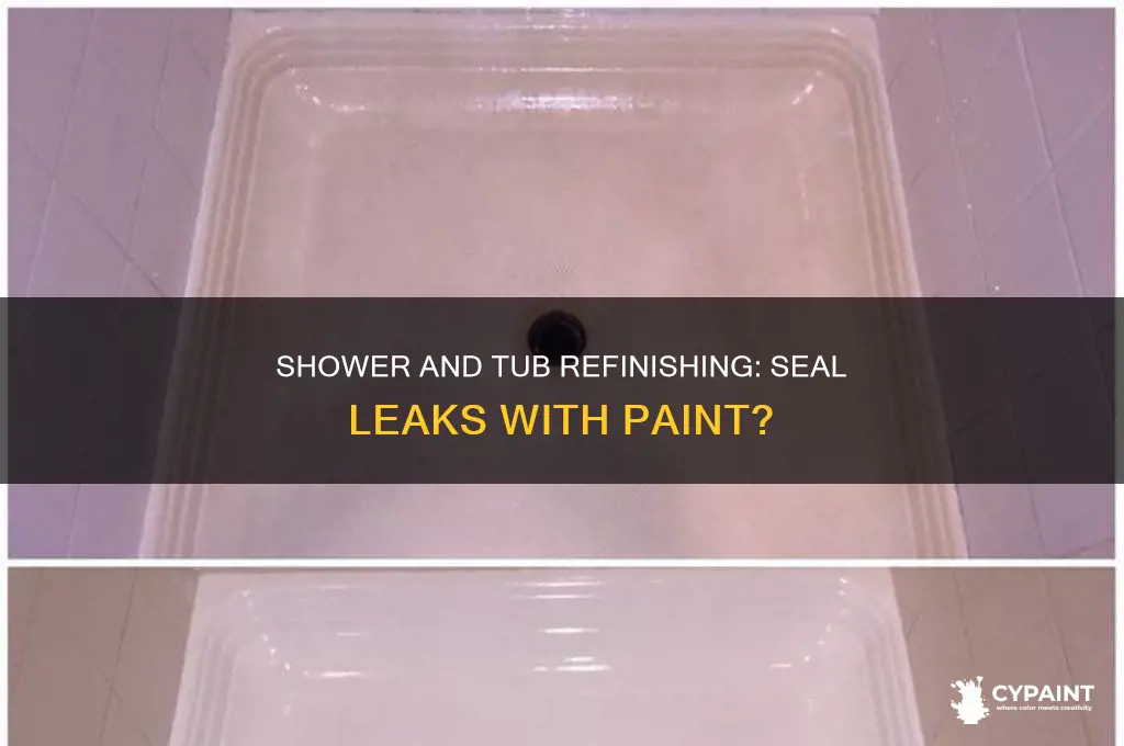 does shower and tub refinishing paint seal leaks
