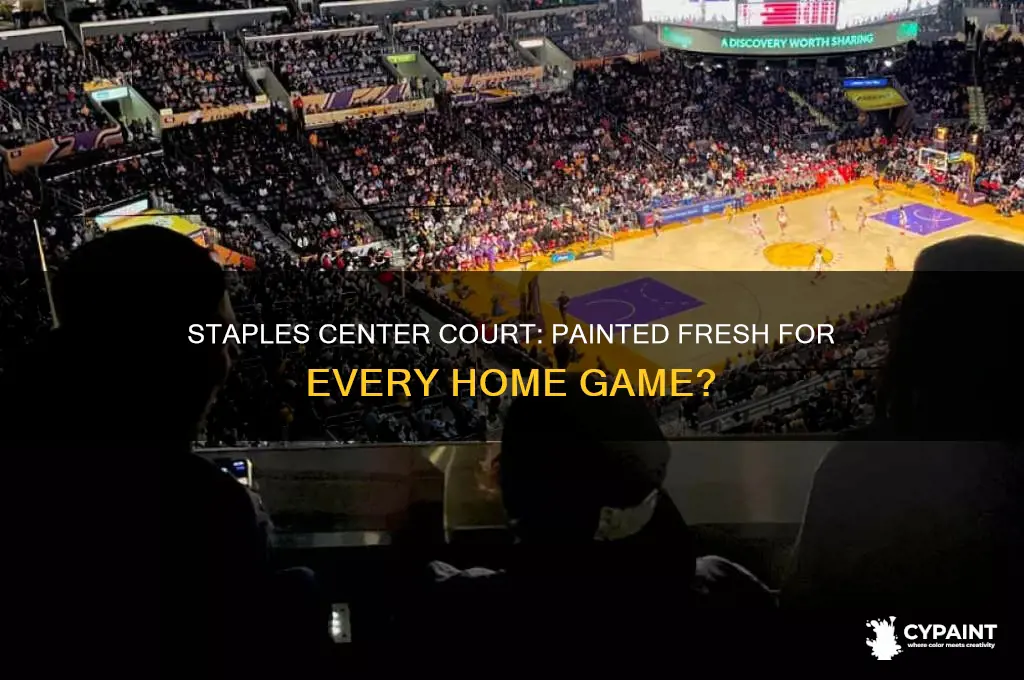 does staples center paint over the court every home game
