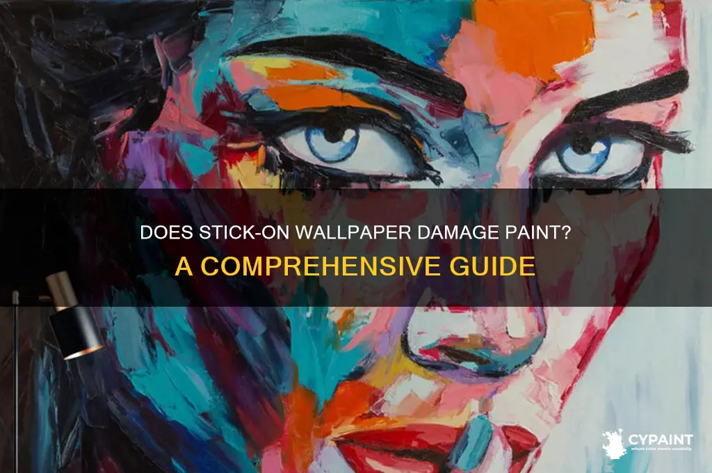 does stick on wallpaper take off paint