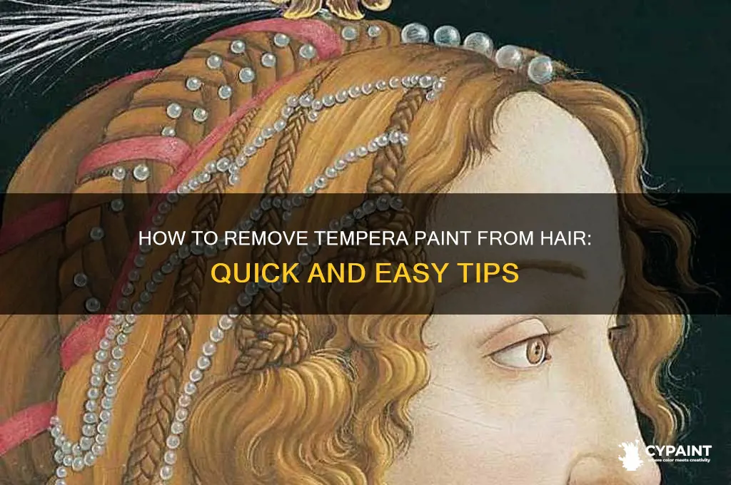 does tempera paint come out of hair