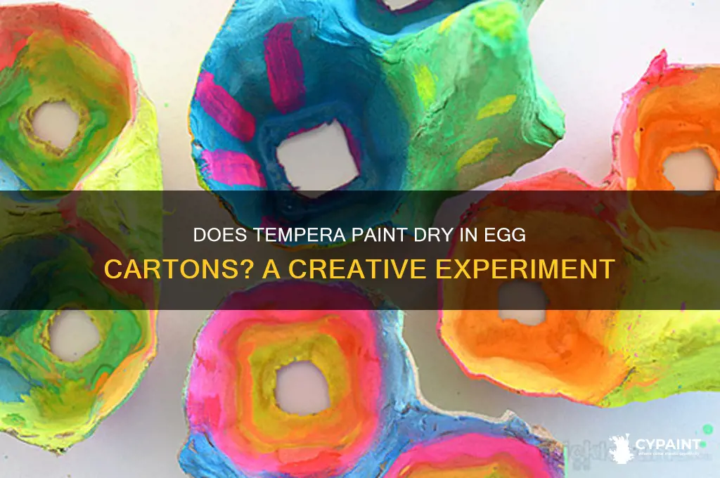 does tempera paint dry in egg cartons