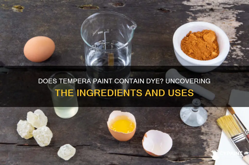 does tempera paint have dye in it