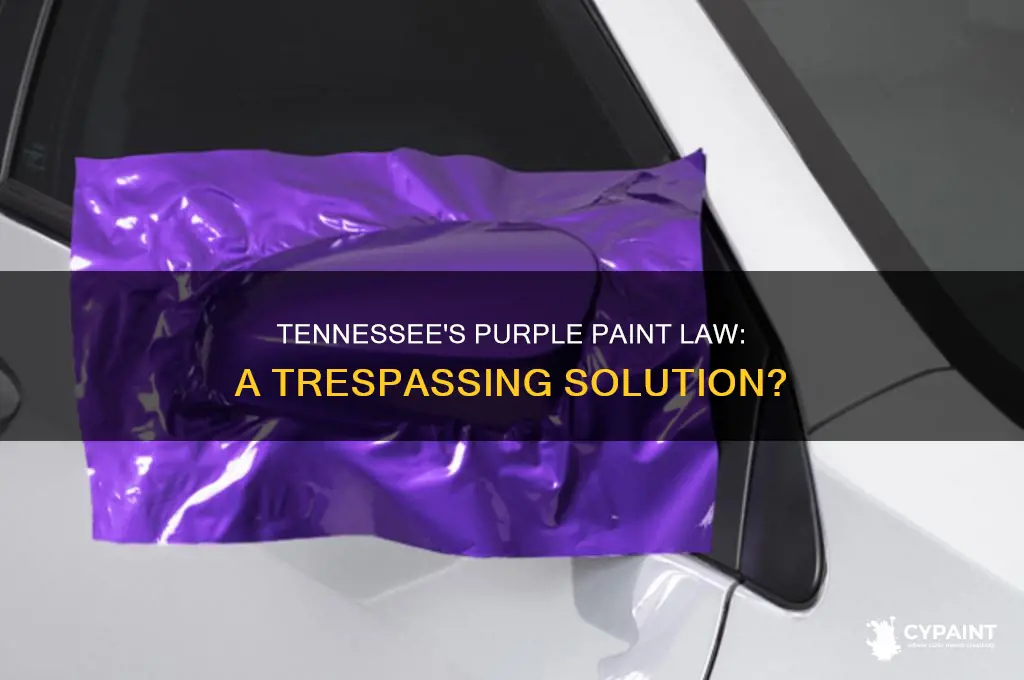 does tennessee have purple paint for no tresspassing