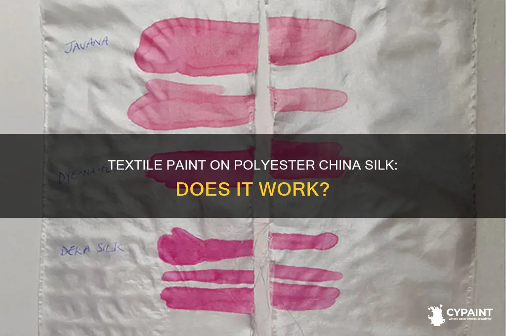 does textile paint work on polyester china silk