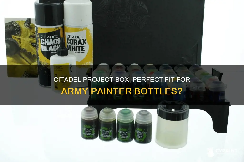 does the citadel project box hold army painter bottles