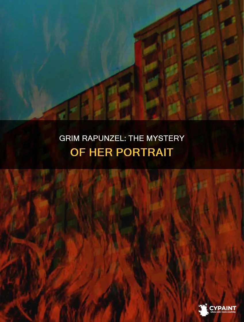 does the grim version of rapunzel have her painting