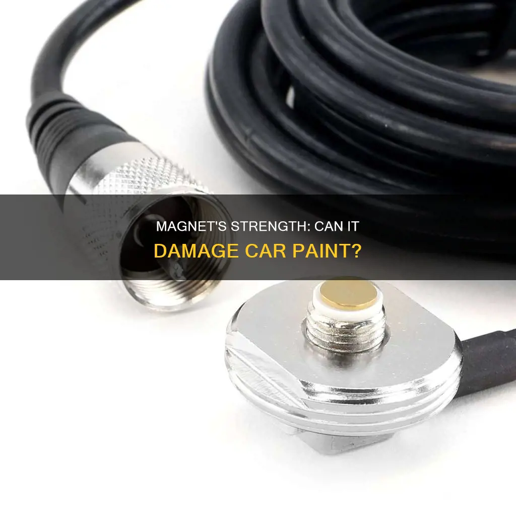 does the magnet of a cd antena ruin paint