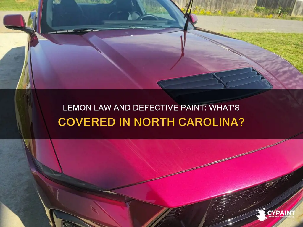 does the north carolina lemon law cover defective paint