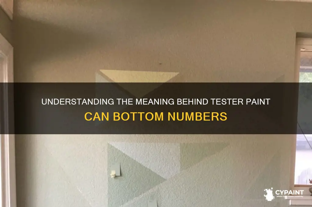 does the number on the bottom of testers paint represent