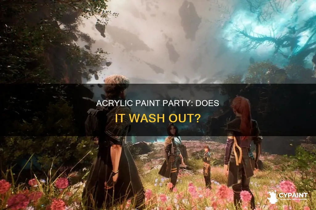 does the paint at paint parties wash out