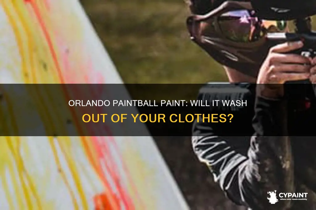 does the paint from orlando paintball washout of your clothes