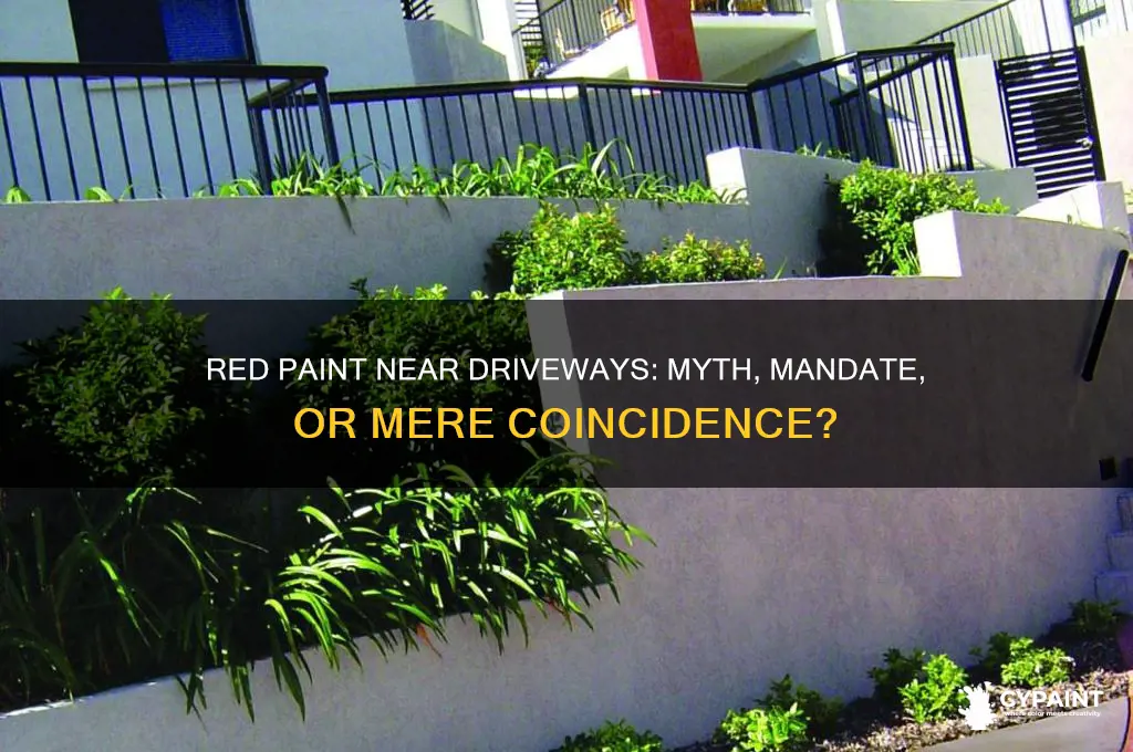 does there have to be red paint near a driveay