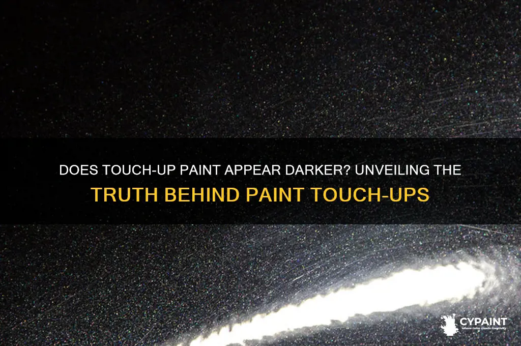 does touch up paint go on darker