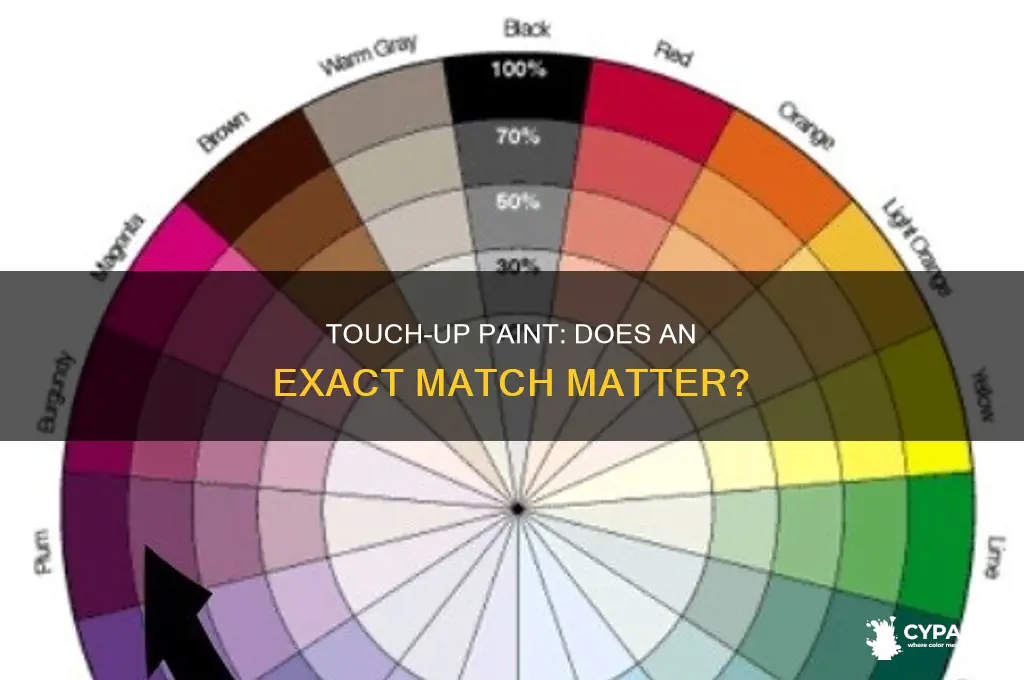 does touch up paint have to match exactly