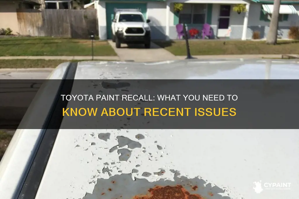 does toyota have a recall on paint