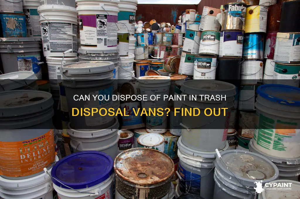 does trash disposal van collect paints disposals