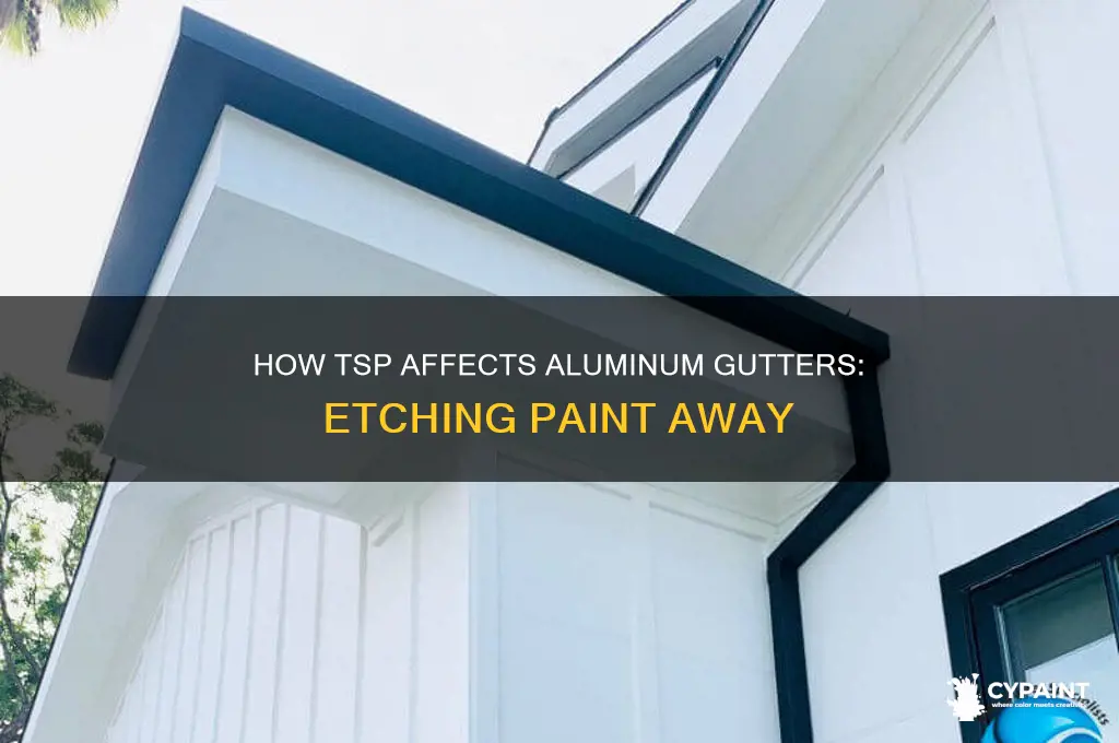 does tsp etch paint on aluminum rain gutters