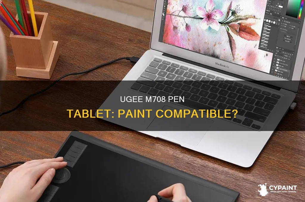 does ugee pen tablet m708 work with paint
