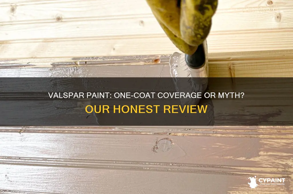 does valspar paint cover in one coat