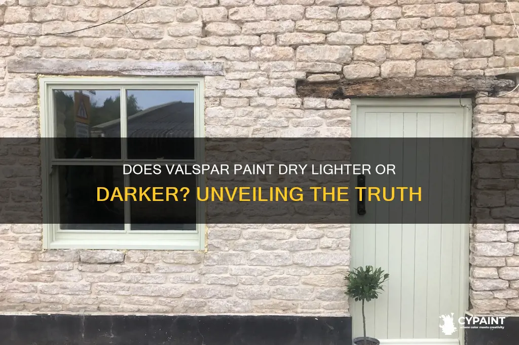 does valspar paint dry lighter or darker