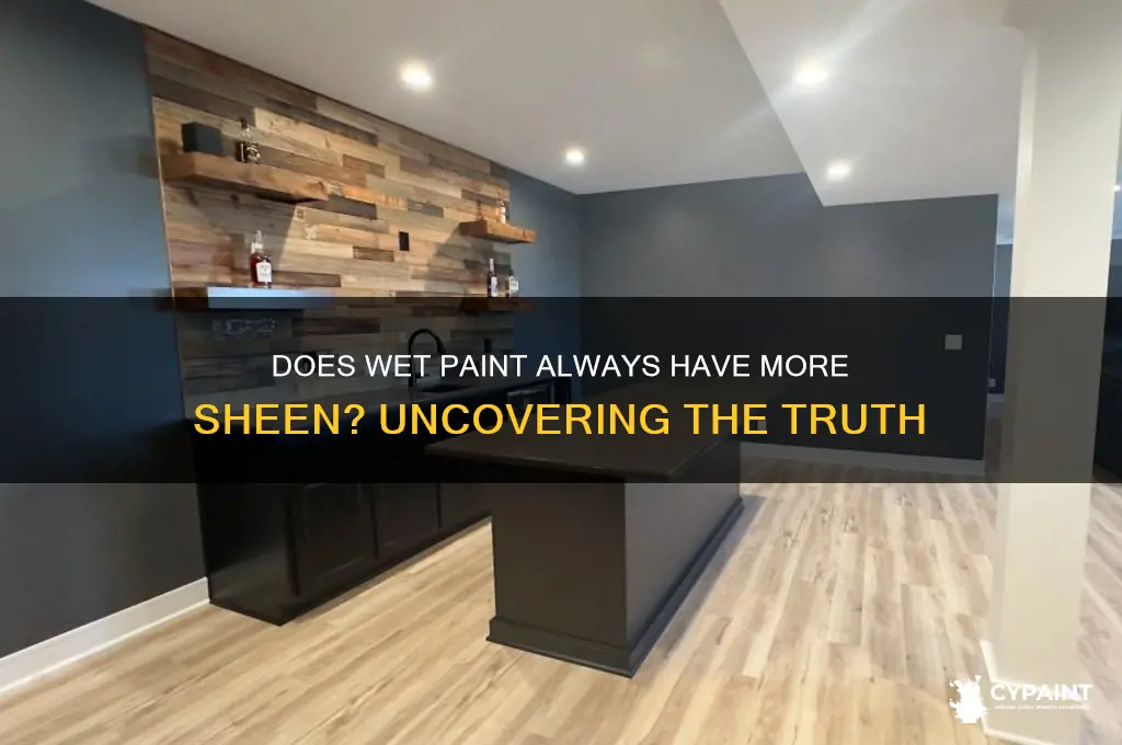 does wet paint always have more sheen