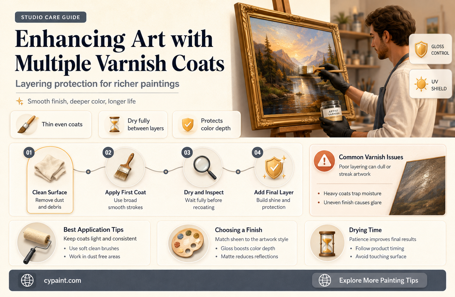 can you apply multiple coats of varnish to a painting