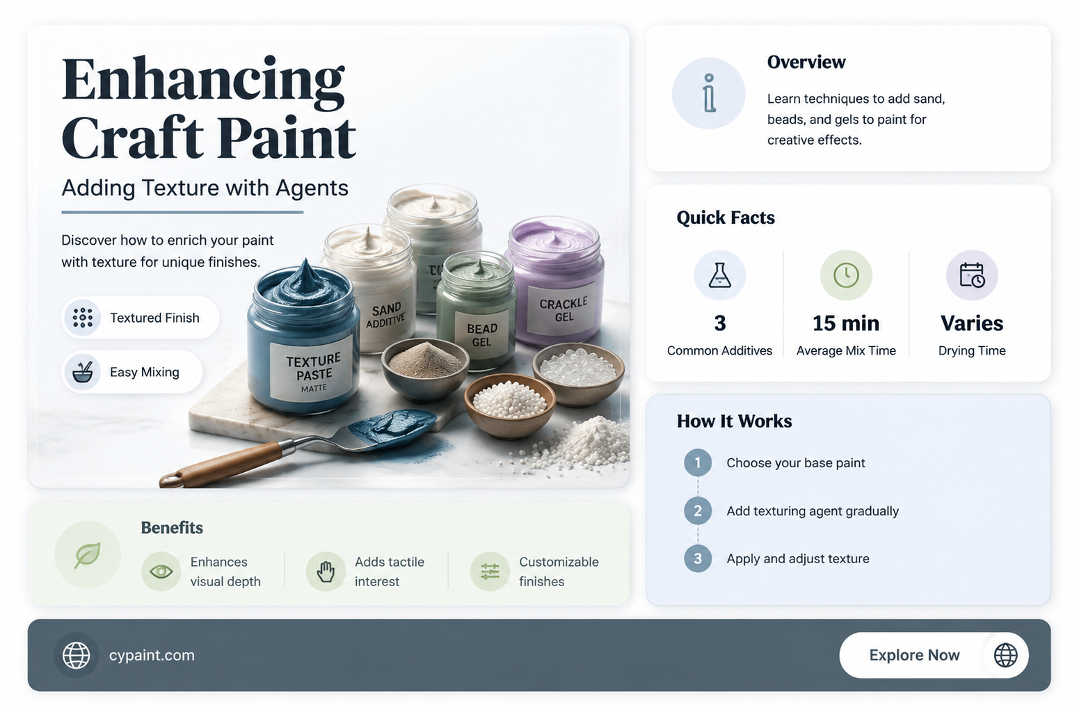 can you add texturing agent to craft paint