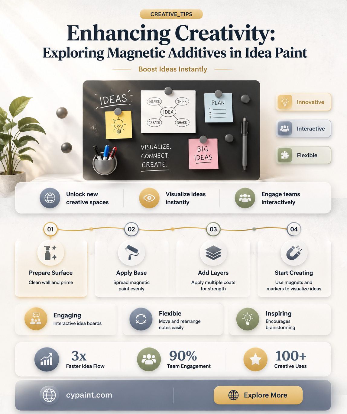 can you add magnetic additive to idea paint