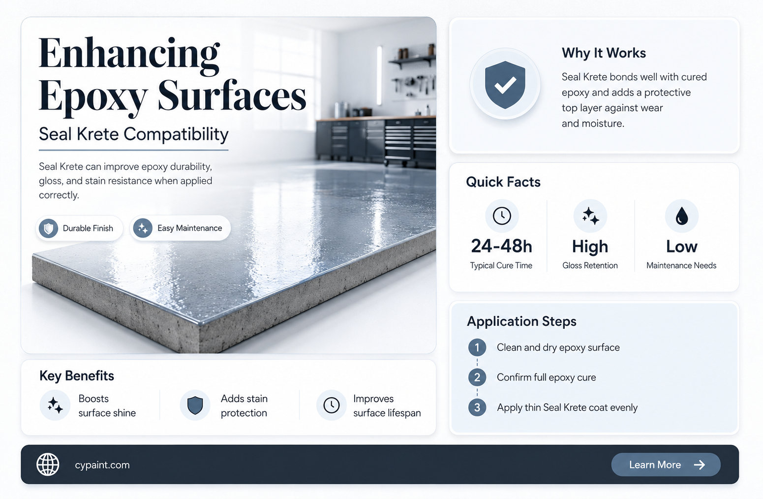 can you apply seal krete on epoxy paint