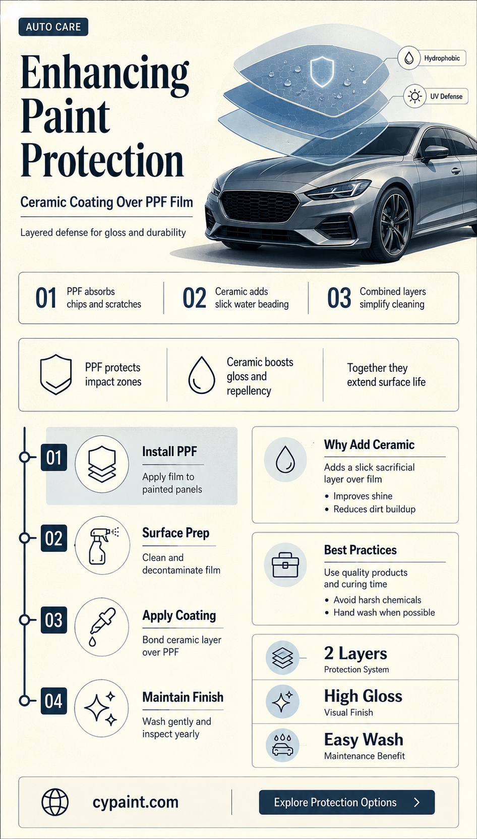 can you coat a paint protection film with ceramic coating