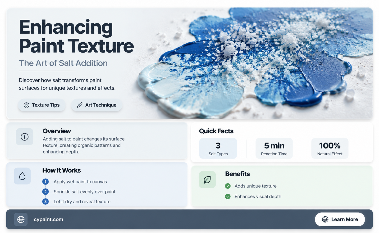 can you add salt to paint for texture