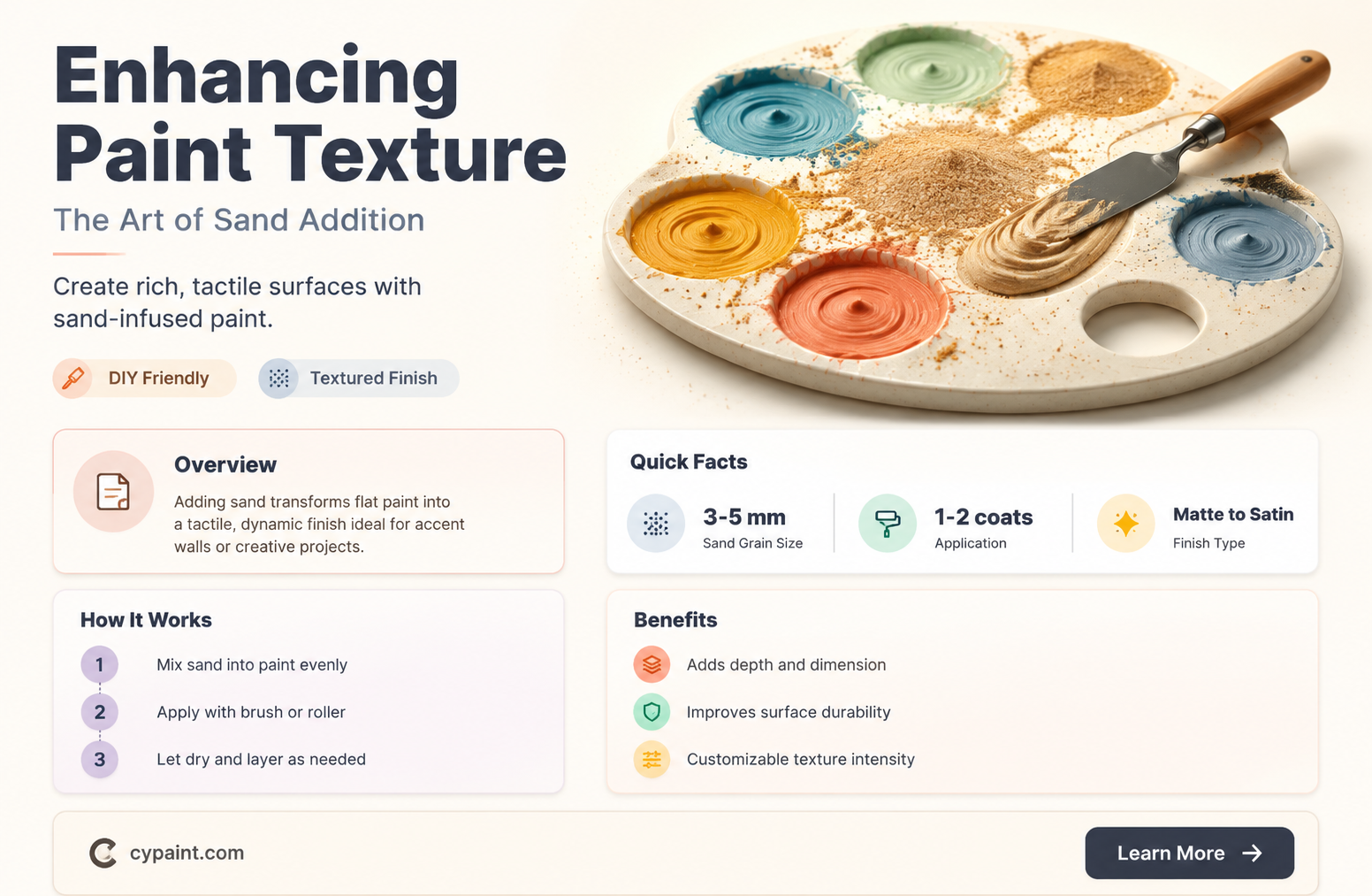 can sand be added to paint for texture