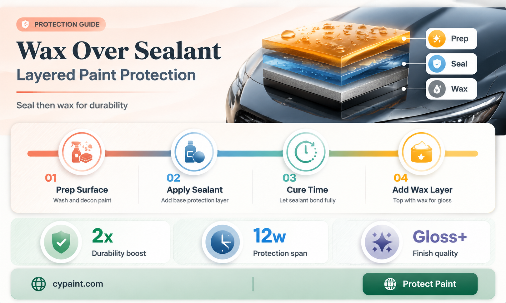 can you layer wax over a paint sealant