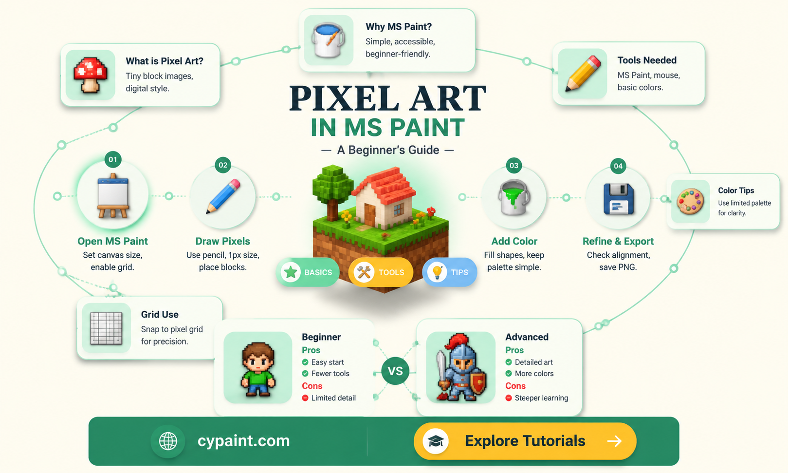 can pixel art be done in ms paint