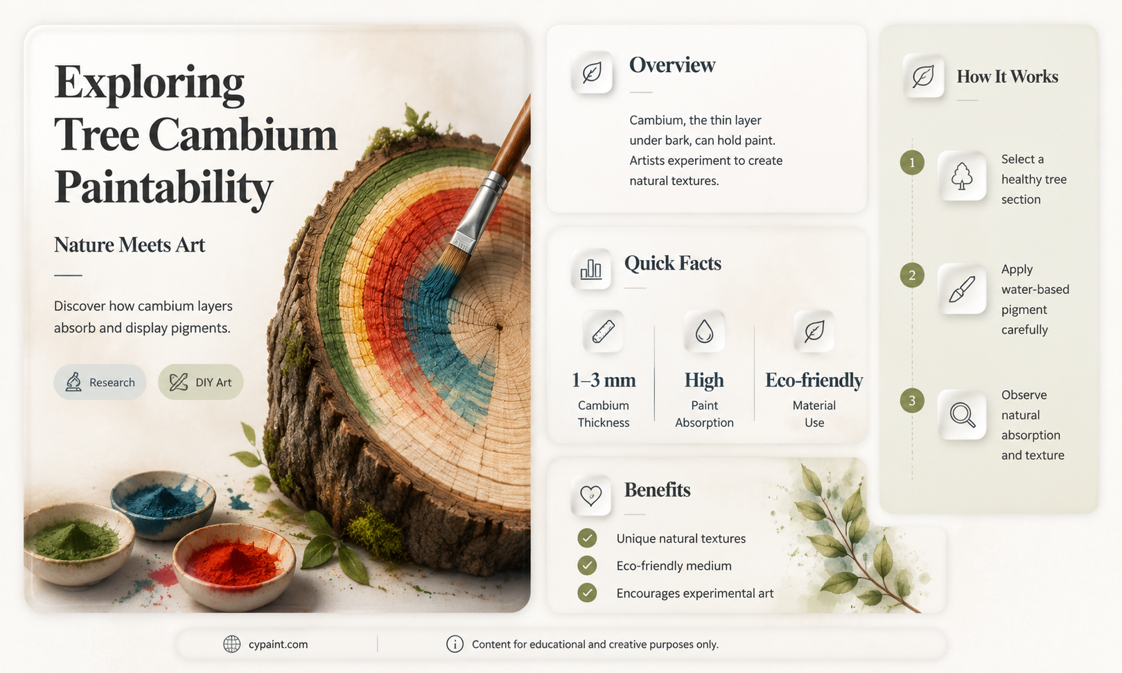 can the cambium layer on a tree be painted