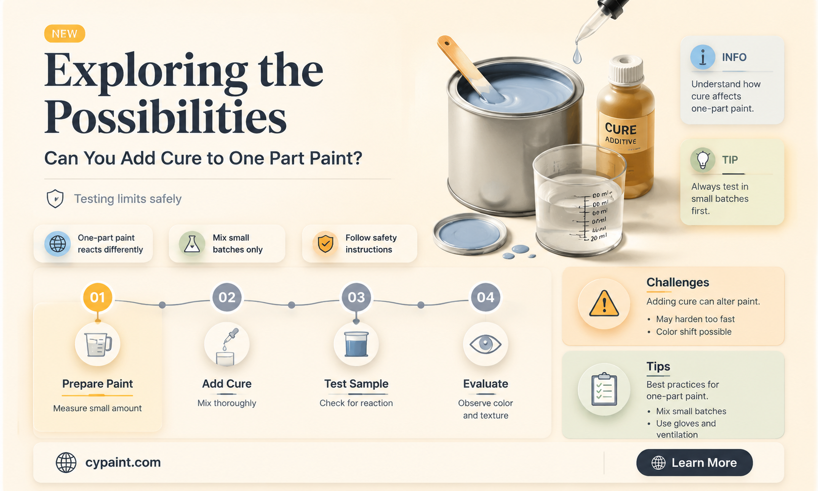 can you add cure to one part paint
