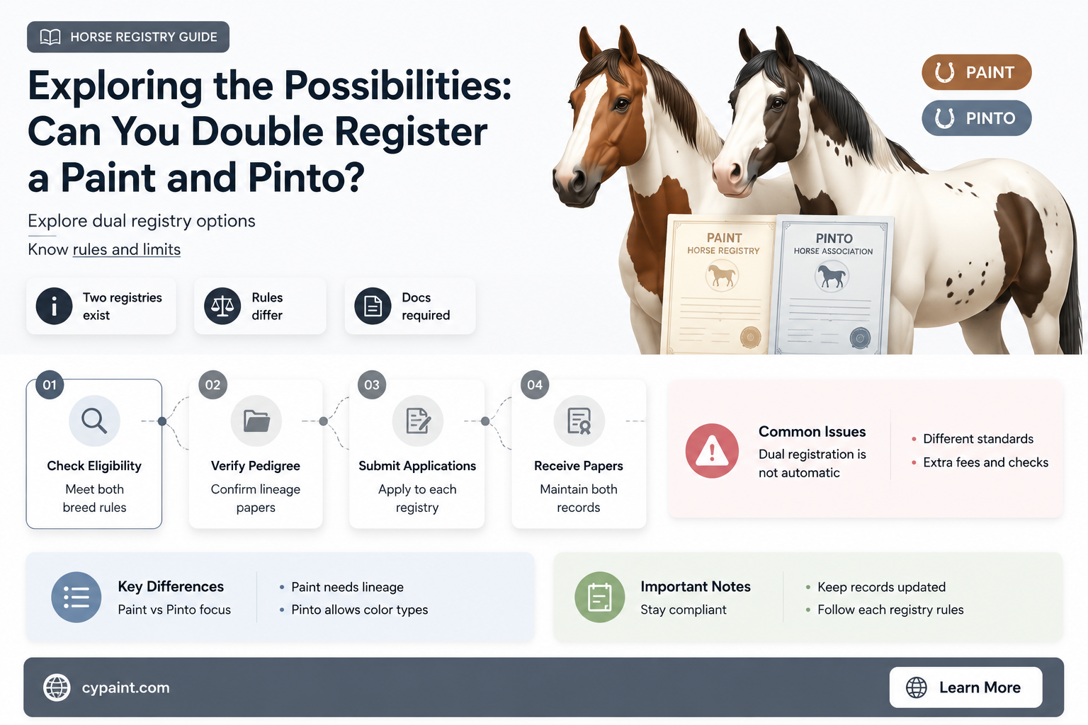 can you double register a paint and pinto