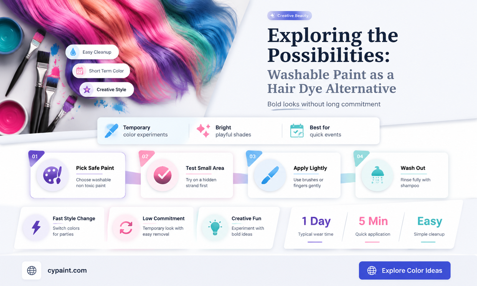 can you dye your hair with washable paint