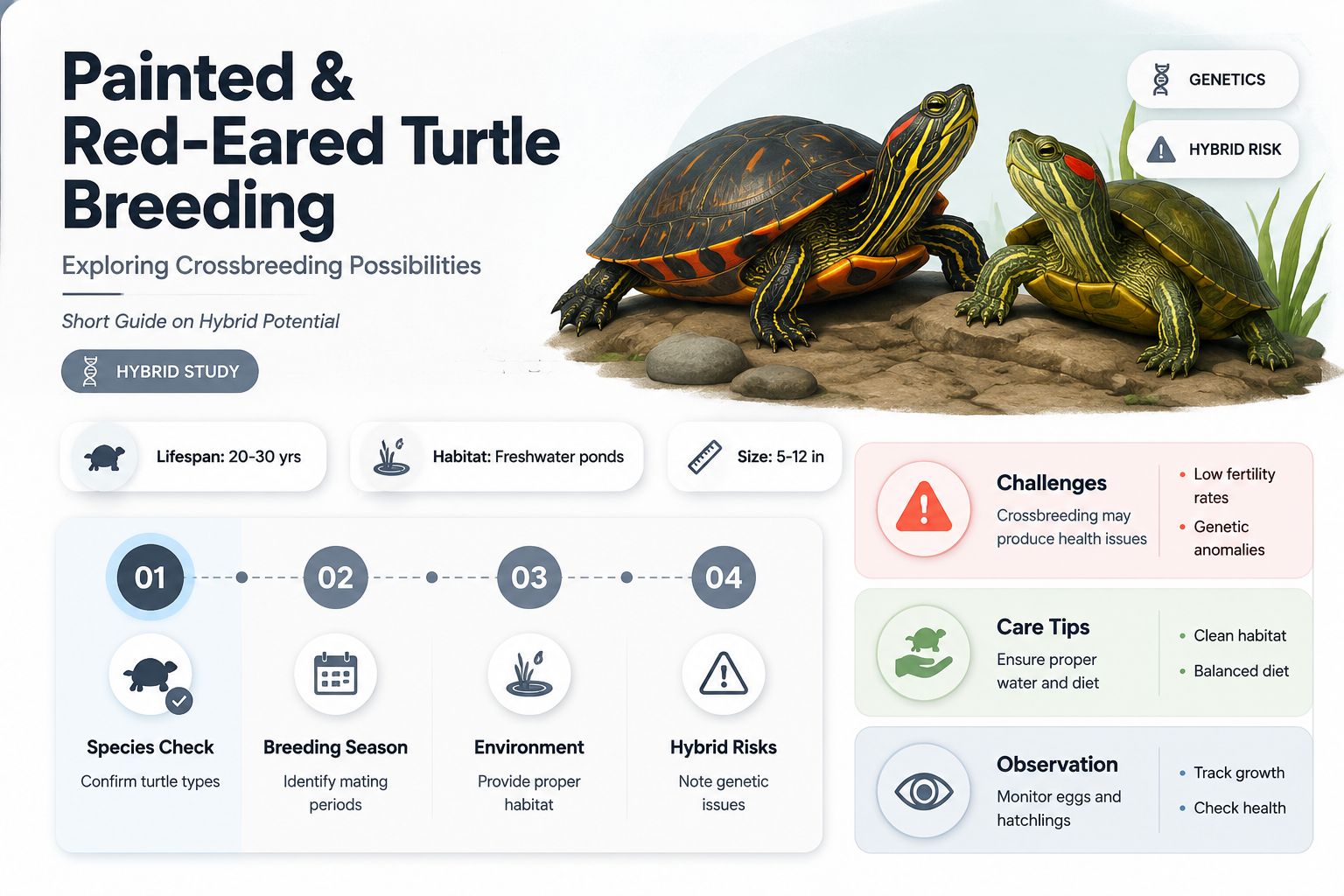 can painted turtles and red eared sliders breed
