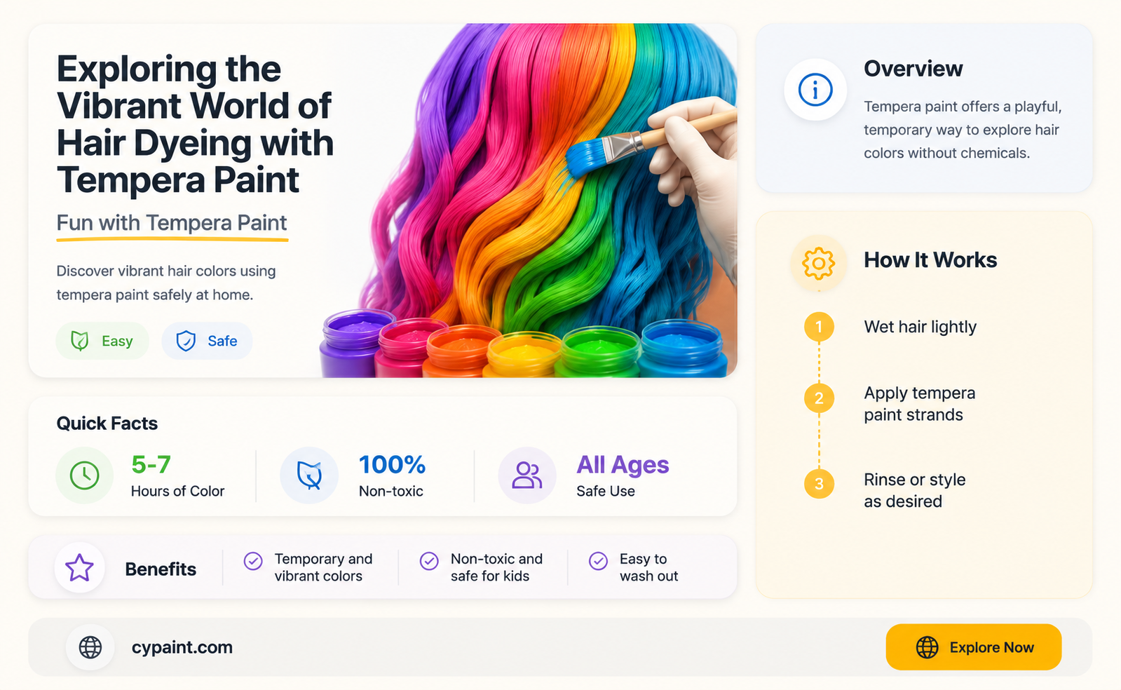 can you dye your hair with tempra paint