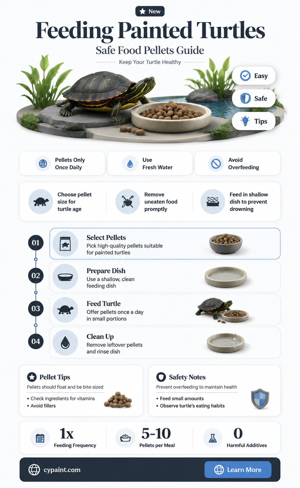 can we give a painted turtle food pellets