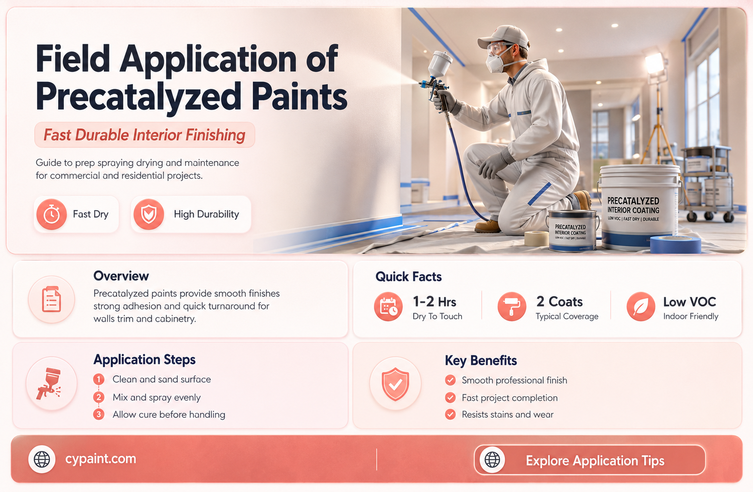 can you apply precatalyzed paints in the field